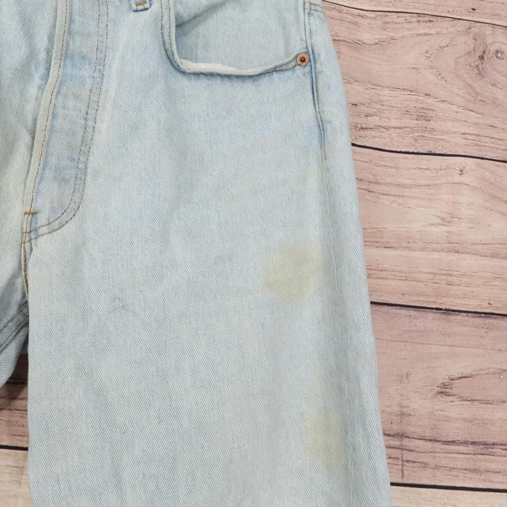 Vintage Levis 501 Jeans Mens 31x32 (33x34) Blue Light Wash Straight Denim USA